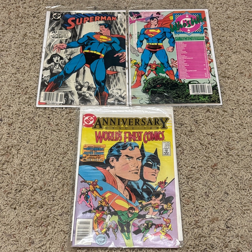 Vintage 80’s Superman Comic Book Set
